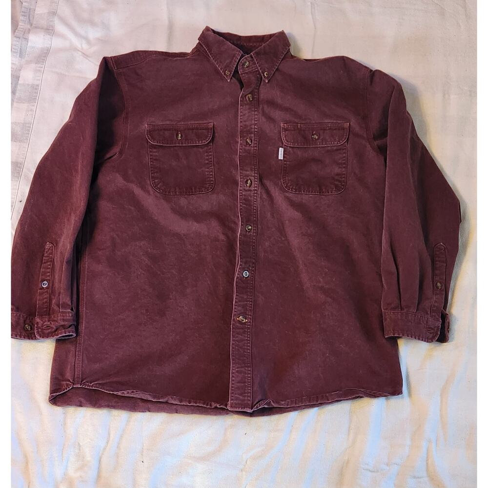Carhartt Original Fit Work Shirt Men’s 2XL Button Up Heavyweight